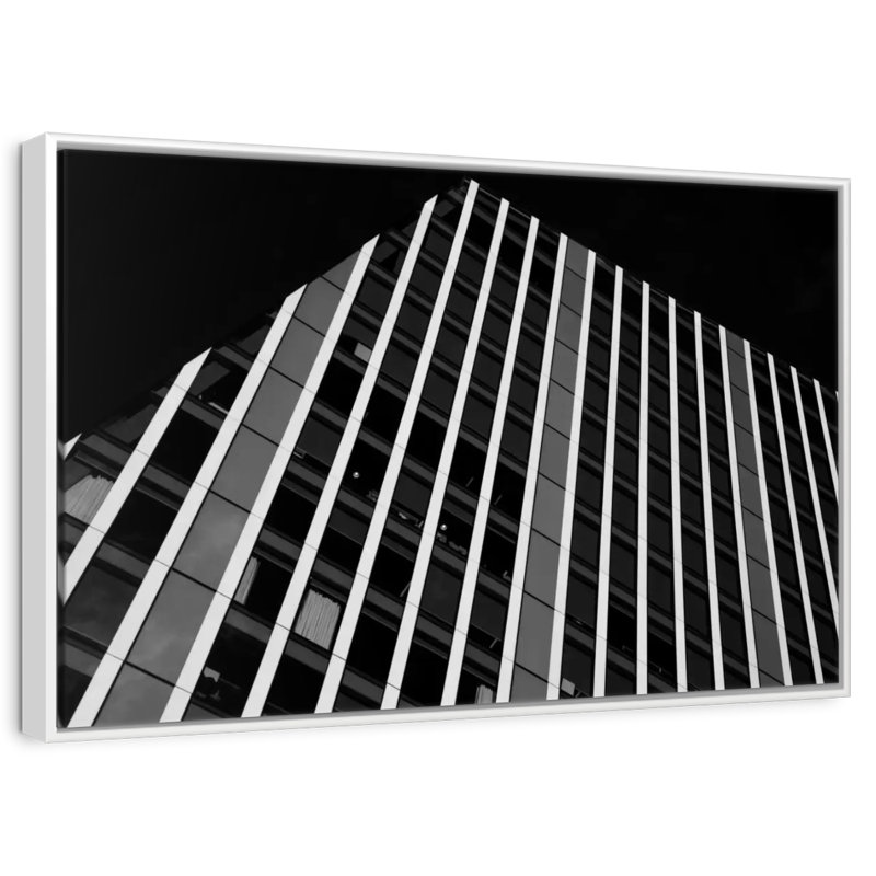 London Building, Cadre flottant blanc, 43 po x 29 po