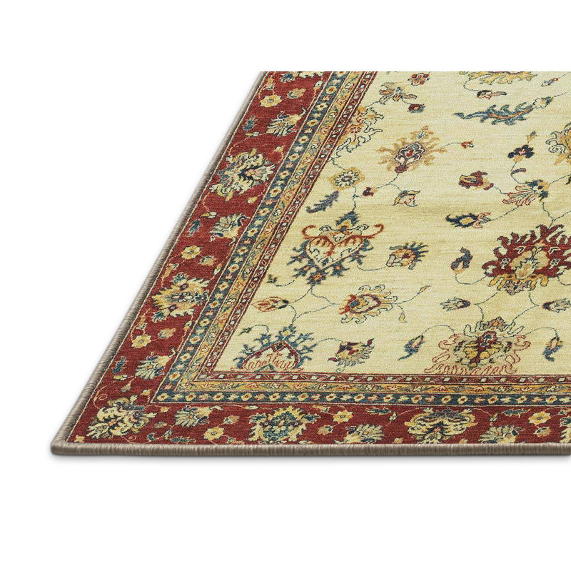 Tapis multicolore à motif abstrait Abd-Ulmoeen, Rectangle de 2 pi x 3 pi