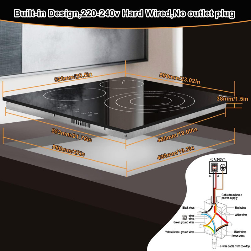 Surface de cuisson électrique à 3 brûleurs Karinear