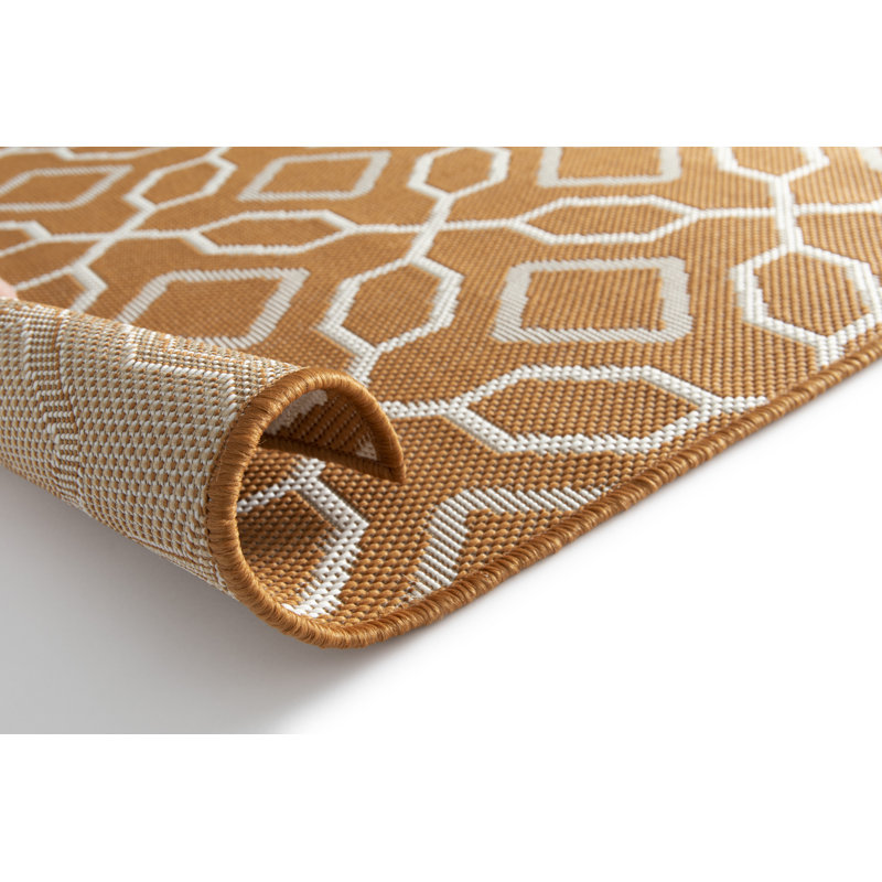 Jalynn Flatweave Indoor/Outdoor Ginger Rug, Rectangle 120 x 170cm