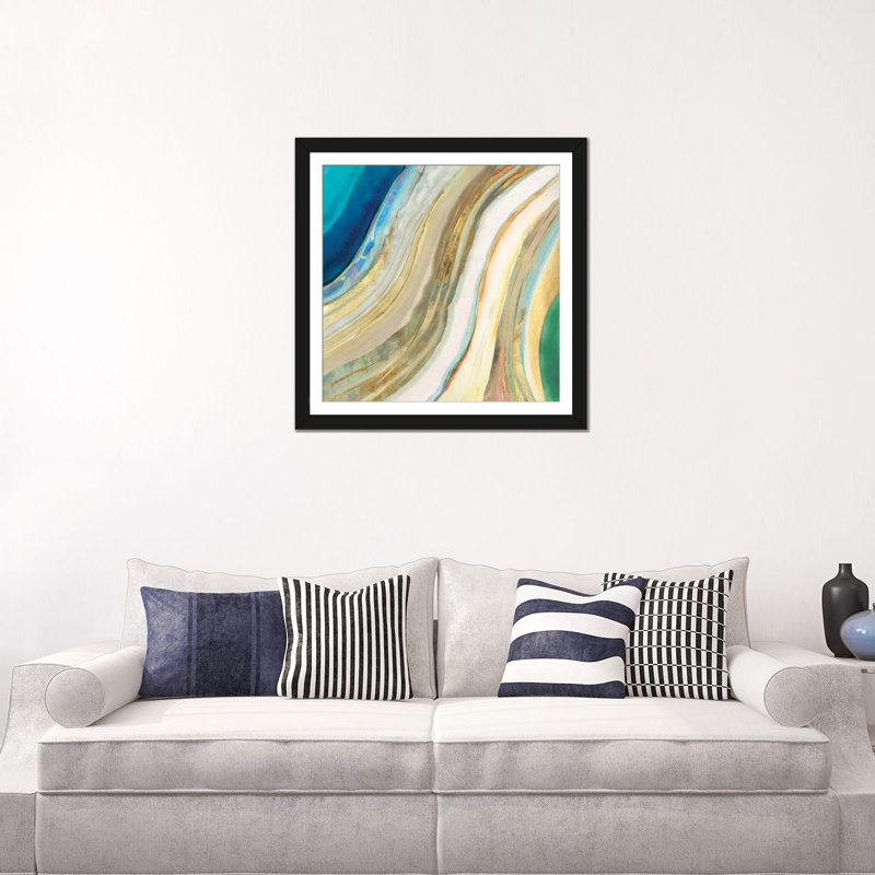 Agate I par PI Galerie - Estampe numérique sur toile tendue avec châssis, H 24 po x l 24 po x P 1 po, Blanc