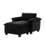 Chaise longue rembourrée avec repose-pieds et rangement-1324480603