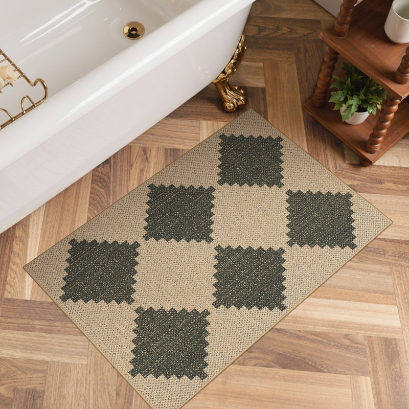 Paillasson lavable à la machine, tapis extérieur antidérapant, Rectangulaire 2 pi x 3 pi
