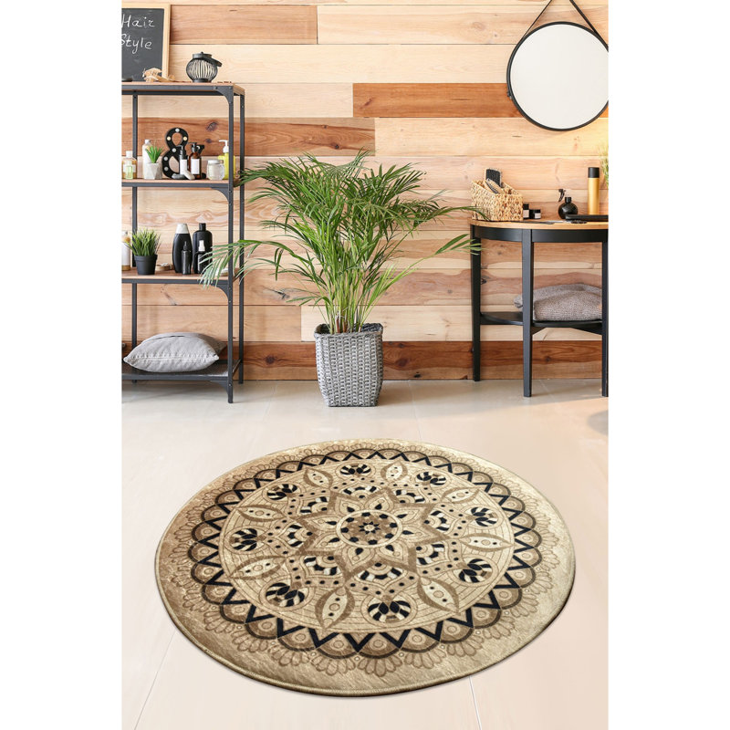 Tapis de bain de qualité supérieure, diamètre de 39,4 pouces, 100% polyester, antiallergique, anti-poussière et antitache, surface antidérapante | Lavable à la machine à 86 ° F, 700 g / m² | Doux et durable pour la sécurité et le confort de la salle de bain