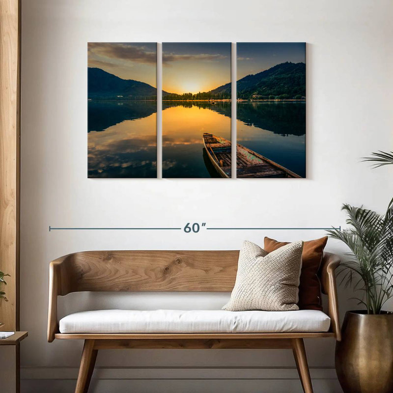 Alvord Sunset Lake Landscape, 28" H x 45" W