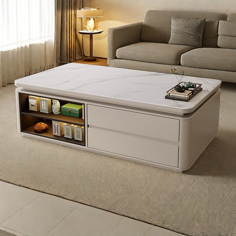 Modern simple high-grade coffee table, 21.7" H x 55.1" L x 31.5" W