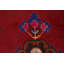 Tapis de couloir en laine rouge de noué à la main des années 1970 de conception unique 4 pi 1 po x 10 pi 5 po Tapis décoratif
