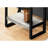 2 End Table In Grey Laminate And Black Metal, For Flexible Placement Bedroom Or Living Room Nightstand Ideal Lamp