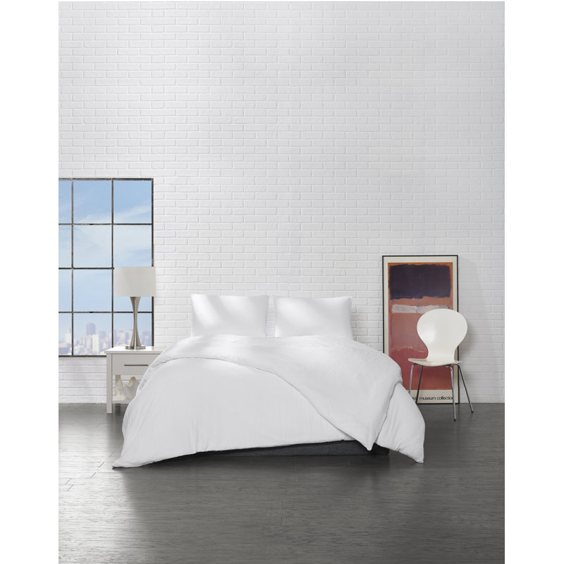 Ensemble d'édredon en microfibre 7 pièces Home, Édredon de grande taille et 6 pièces supplément, Blanc
