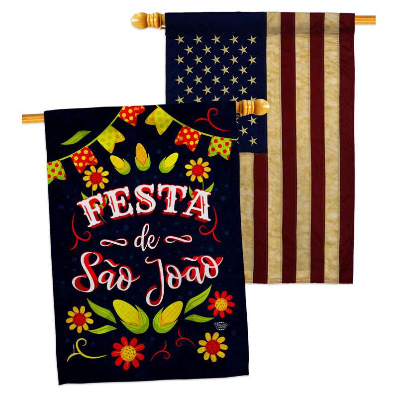 Double Sided 40'' H x 28'' W Polyester House Flag