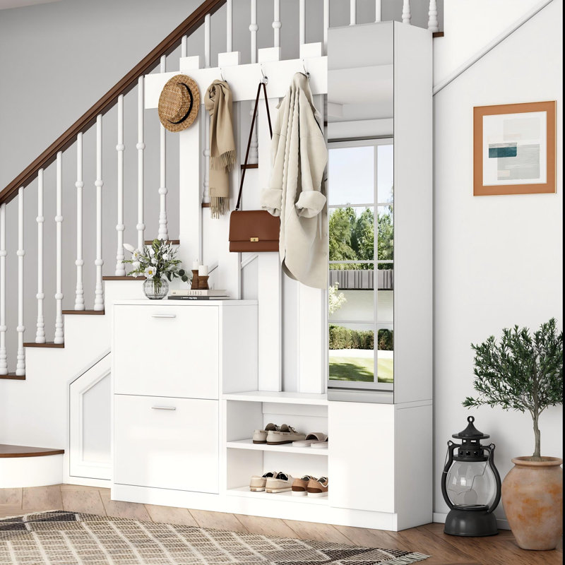 Hall Tree 135cm Wide with Shoe Storage