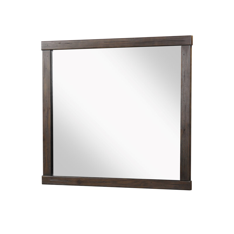 Square Mirror With Knotty Oak