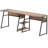 Long Two Person Computer Desk with Removable Middle Storage Shelf, Industrial Double Workstation Table