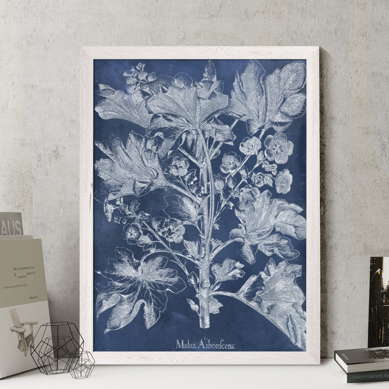 «Besler Leaves in Indigo II» par Paul Cezanne - reproduction d'art encadrée, H 32 po x l 44 po x 1,25 po