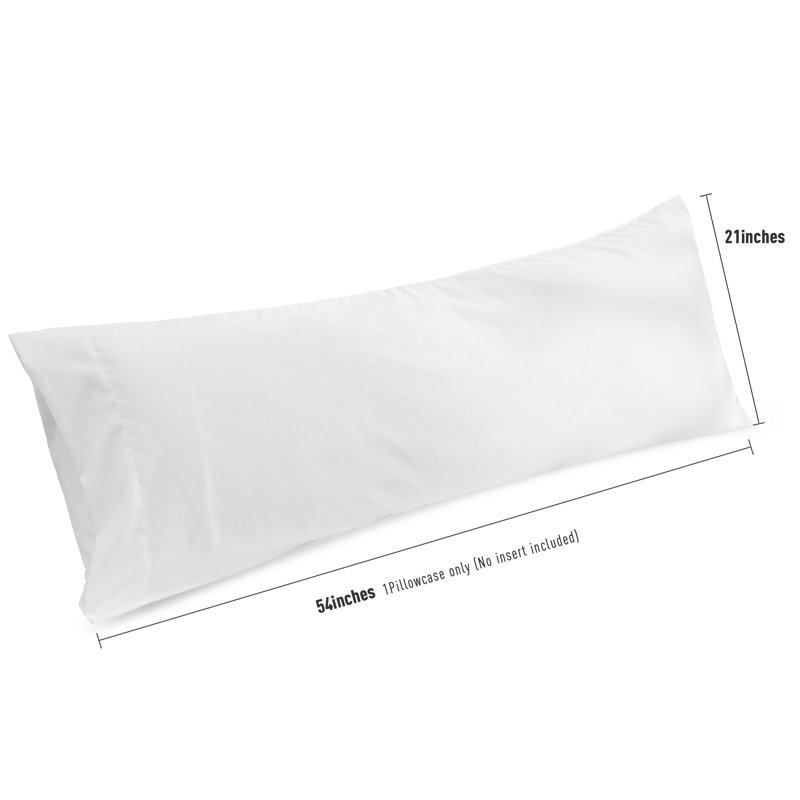 Double Brushed, Skin-Friendly Body Pillowcase, White