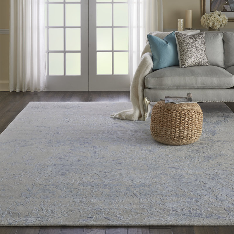 Nourison Tinita 8'6" x 11'6" Grey Blue Modern Indoor Rug, Rectangle 8'6" x 11'6"