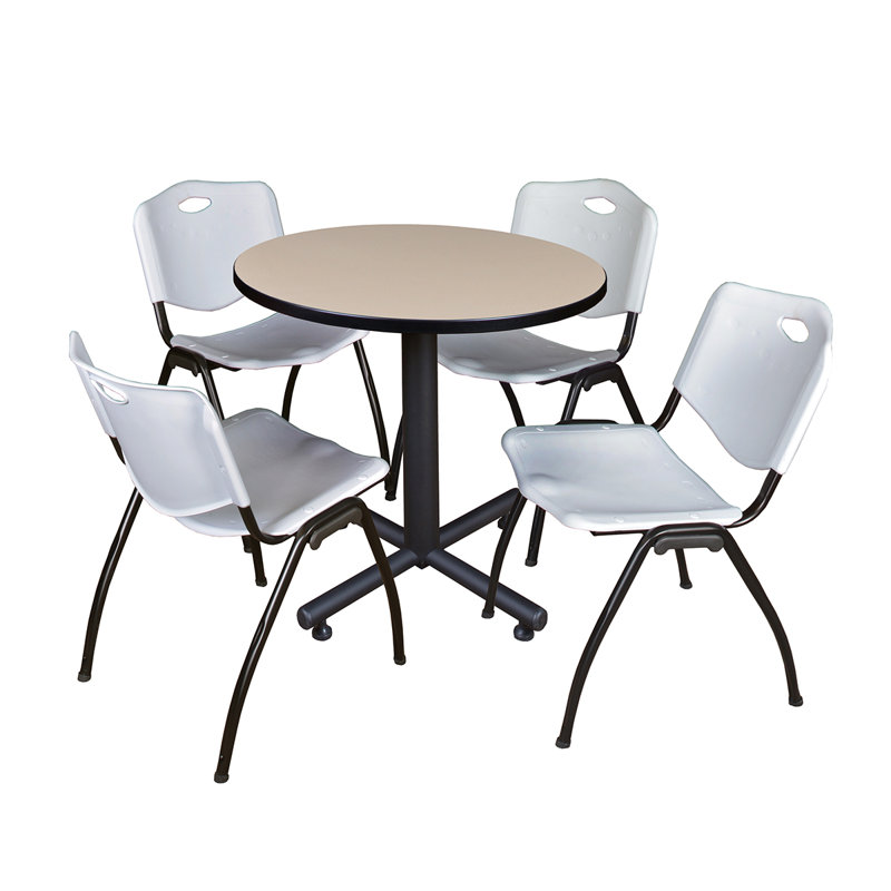 Table de salle de repos Nicklo, Érable, gris