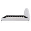 Cadre de lit blanc: tête de lit arrondie rembourrée Boucle, pièce de chambre luxueuse-656328735