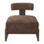 Fauteuil lounge Solven de style moderne du milieu du siècle, sans accoudoirs, avec piètement en bois courbé et coussin de dossier cylindrique, idéal pour le salon ou le coin lecture.-135338025-135338028