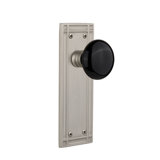Mission Plate with Black Porcelain Door Knob