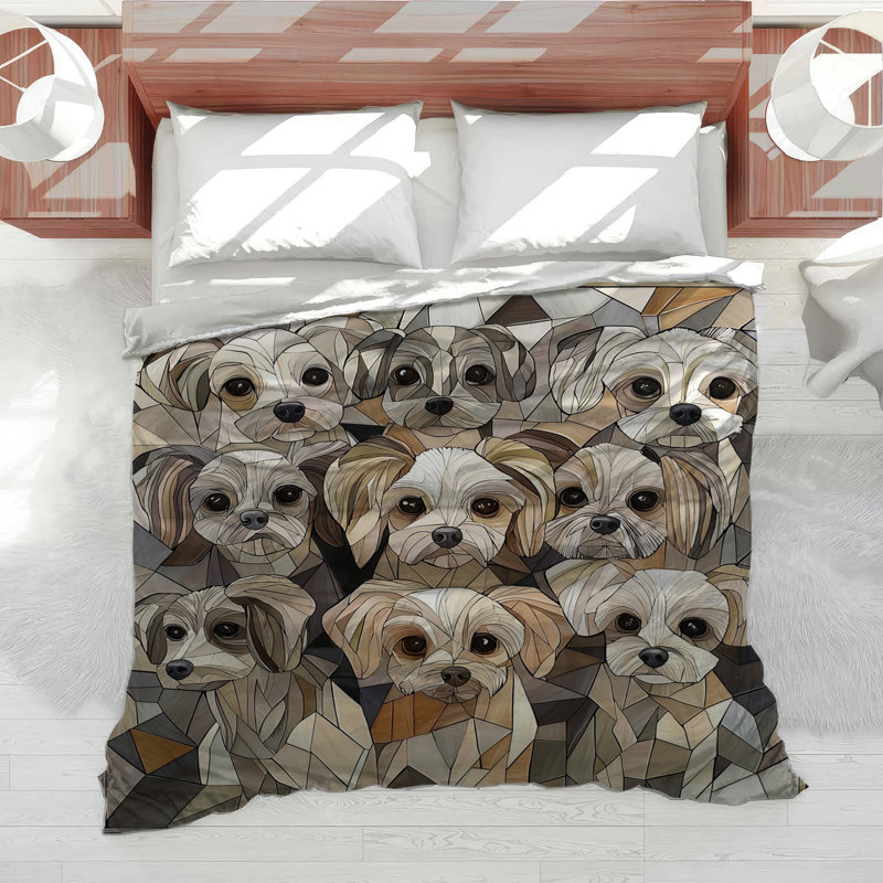 Housse de couette Dogs Bedding Animal Farmhouse, Housse de couette pour lit simple