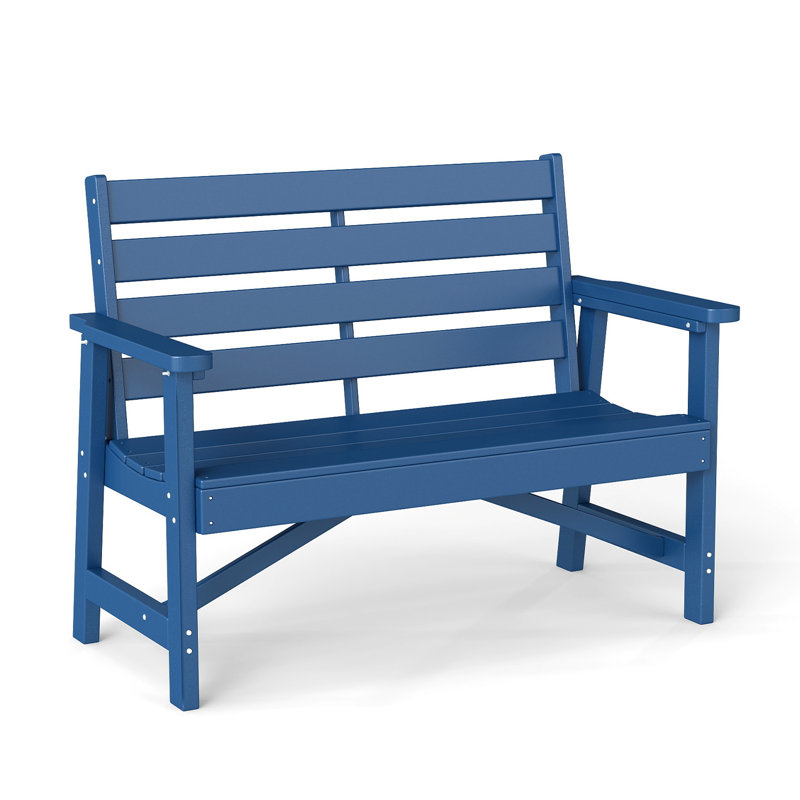 Bancs de jardin en PEHD 51,5 po toutes saisons, Bleu