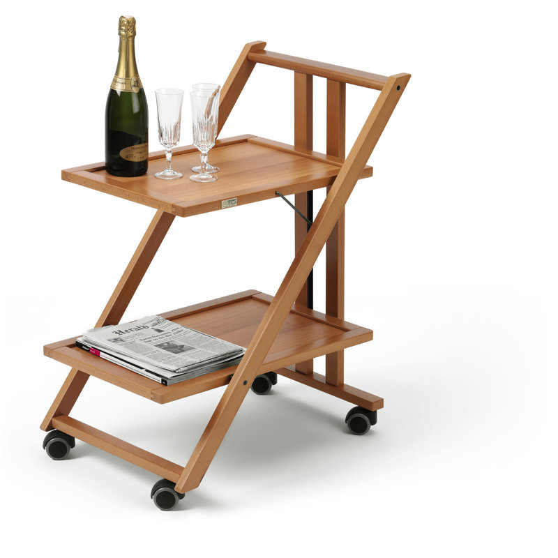 Braden Solid Wood Bar Cart, Cherry