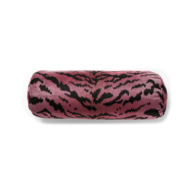 Wild Glamour Bolster Pillow Cover & Insert, Down Blend, Red/Black