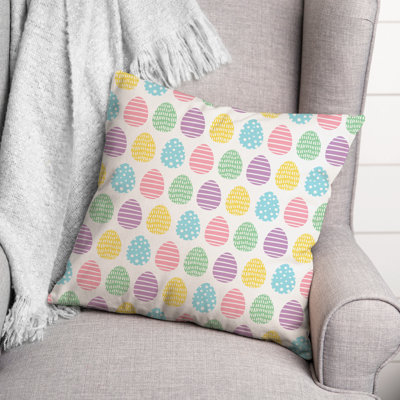 Larocca Pastel Easter Eggs Throw Pillow