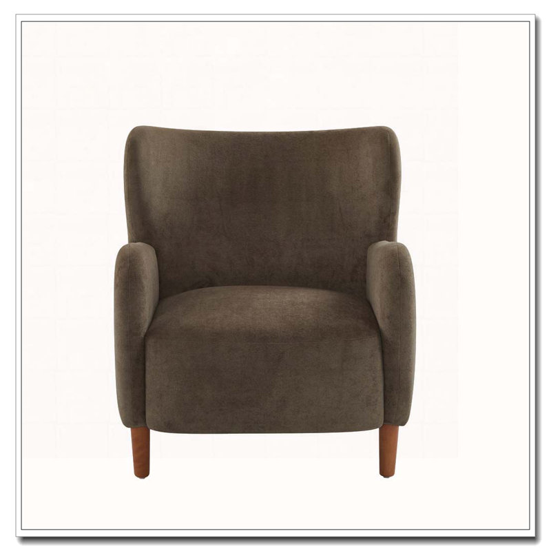 Fauteuil club à oreilles en velours