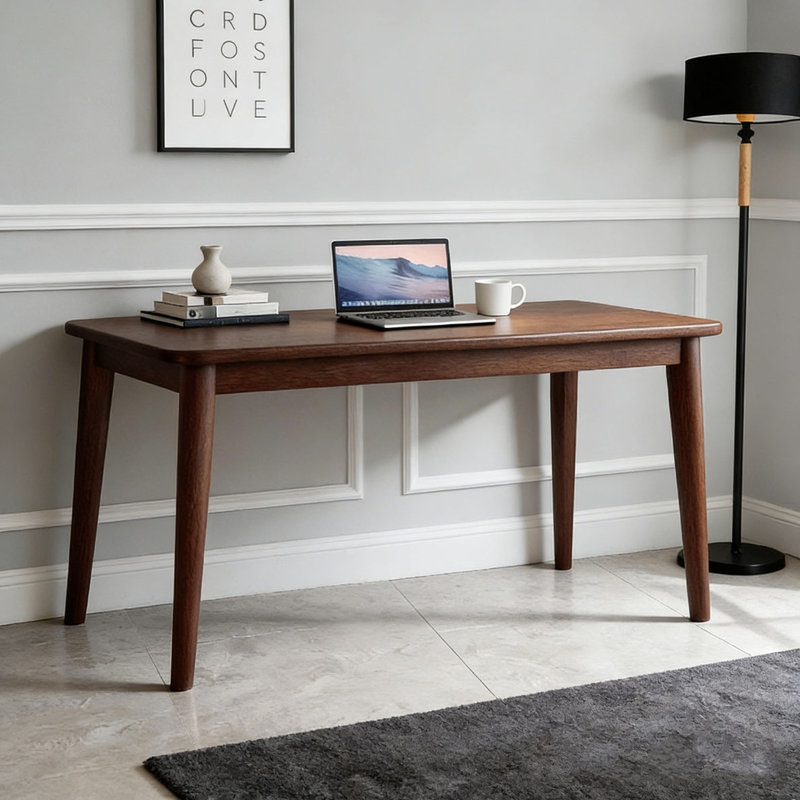 Modern Solid Wooden Desk, 63 x 19.7 Inch