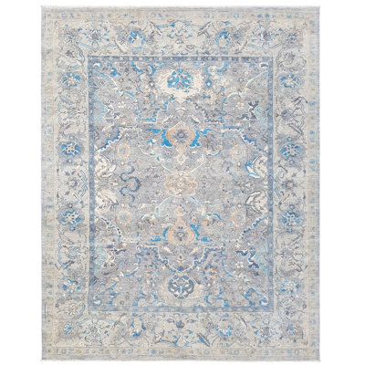 Classical One-of-a-Kind 8' X 9'11" New Age Wool Area Rug in Gray