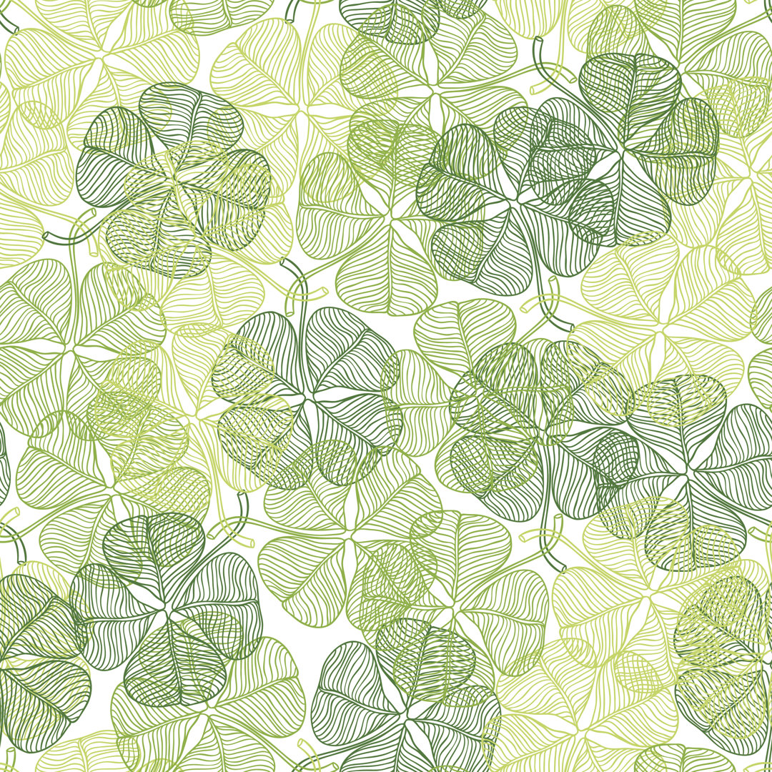 Leinwandbild Abstract Clover Leaves von Incomible