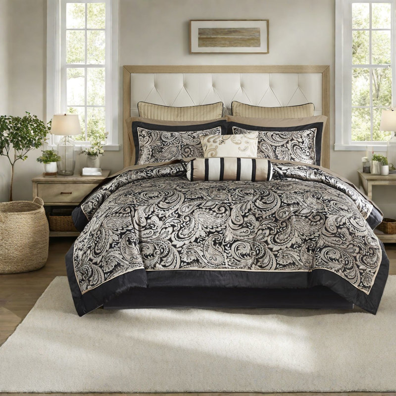 Ensemble de literie, coton à motif cachemire grand confort pour maison moderne