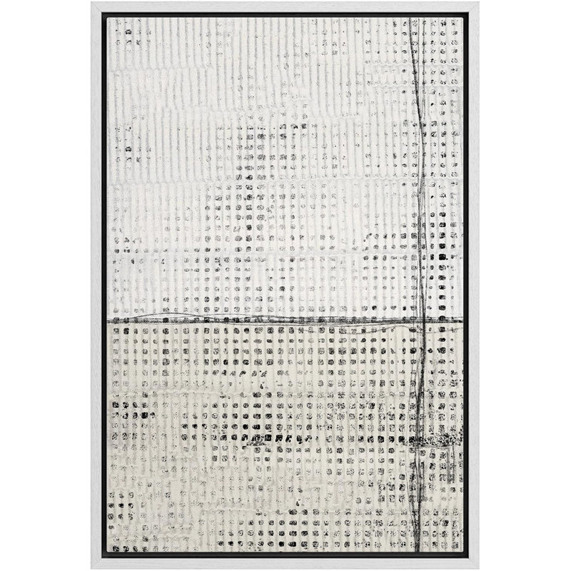 Motif géométrique de lignes géométriques abstraites géométriques, Blanc, H 24 po x l 16 po