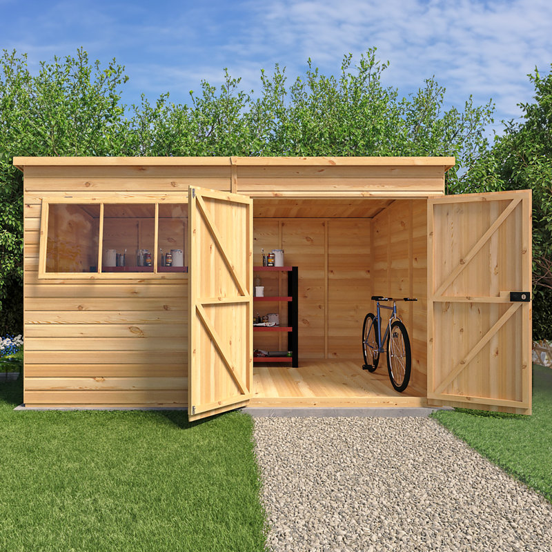 Shire Ranger Premium Shiplap Shed Workshop 12 Ft X 8 Ft