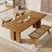 Brown Rectangular Solid wood Butterfly Leaf Dining Table-394290626