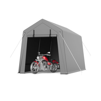 Motorcycle Storage Sheds 7x12 Ft, Portable Shed With Rolled Up Zipper Door, Waterproof, Storage Tent Heavy Duty For Motorcycle, Bike, Firewood, Garden -  Fashionwu, PAU_0JZSAFDZ-ZYS