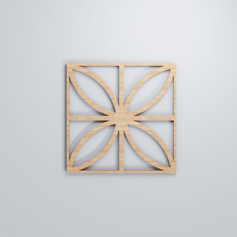 Panneaux muraux décoratifs en bois Swansea, Aulne, H 23 3/8 po x l 23 3/8 po x P 3/8 po