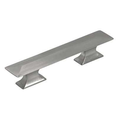 Poignée rectangulaire de la collection Bungalow - 3 po et 3-3 / 4 po Poignée d'armoire nickel satiné - Quincaillerie transitionnelle et côtière pour tiroirs et armoires