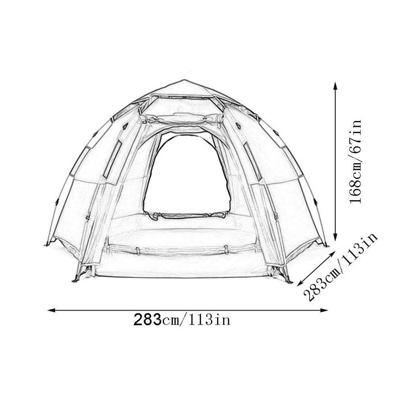 Tente pour 4 personnes, Brun armée