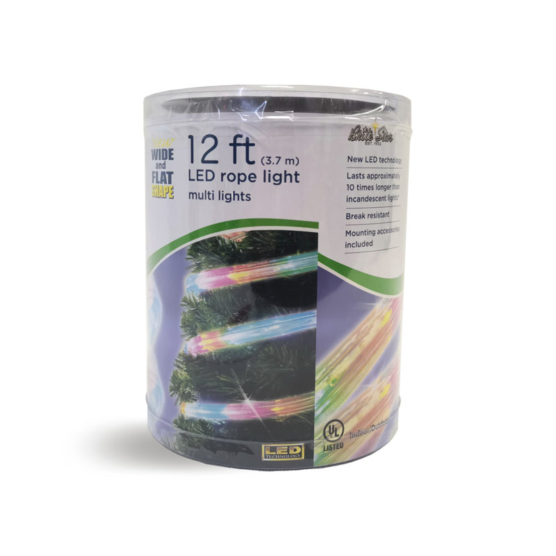 12 Ft Flat LED Rope Light, Multi