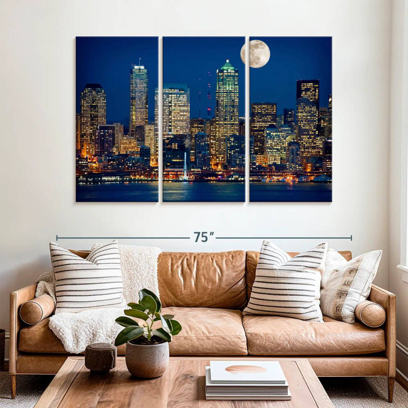 Aime Seattle Nightscape, 42" H x 65" W