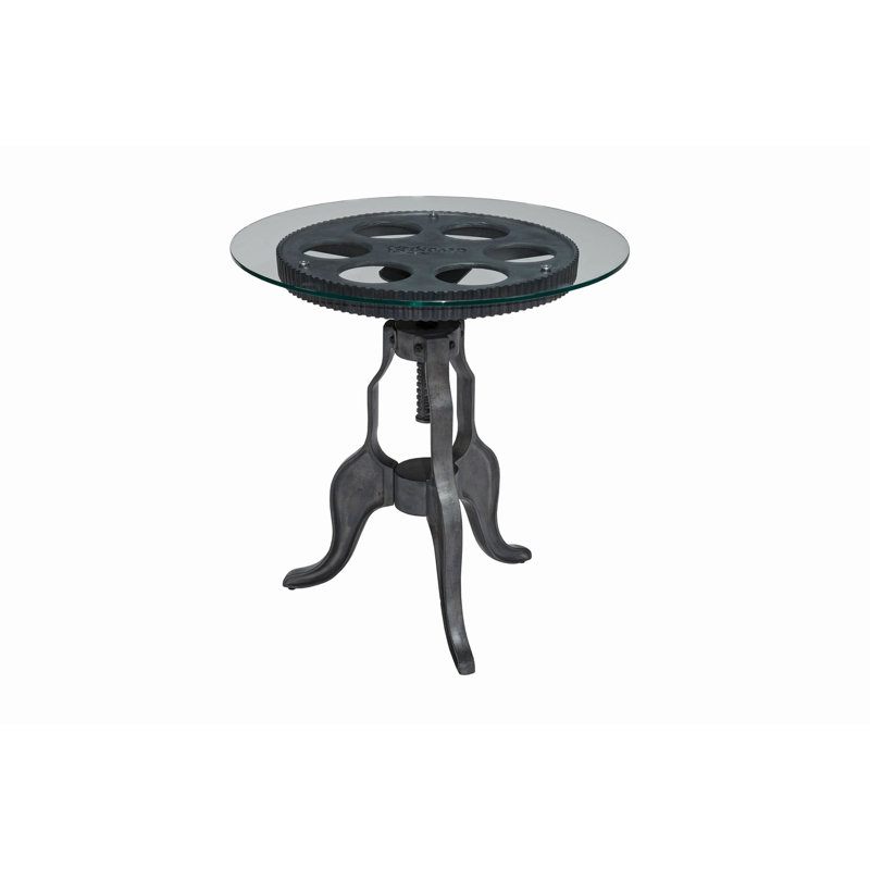Johniqua Glass Top End Table