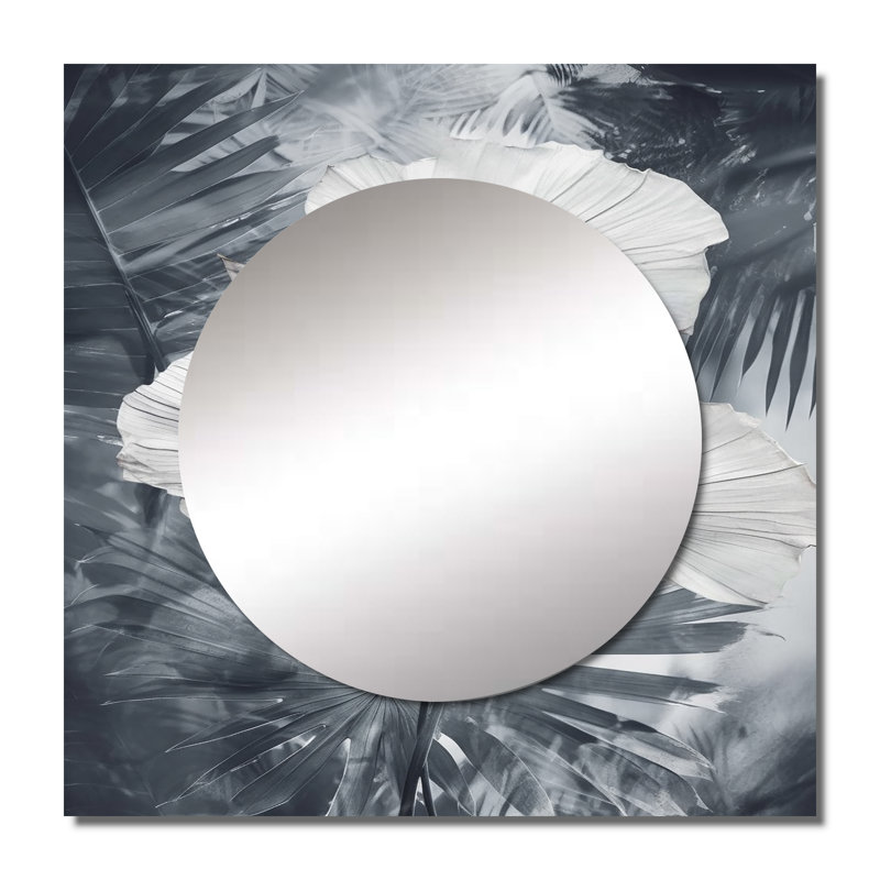 Seph - Miroir carré à motif floral, 29 po x 29 po