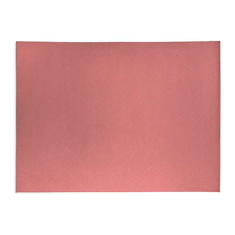 Eye Chev Low Profile Kitchen Mat, Dusty Rose, Rectangle 4' x 6'