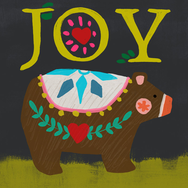 Joy I by June Erica Vess - Wrapped Canvas Print, 30cm H x 30cm W