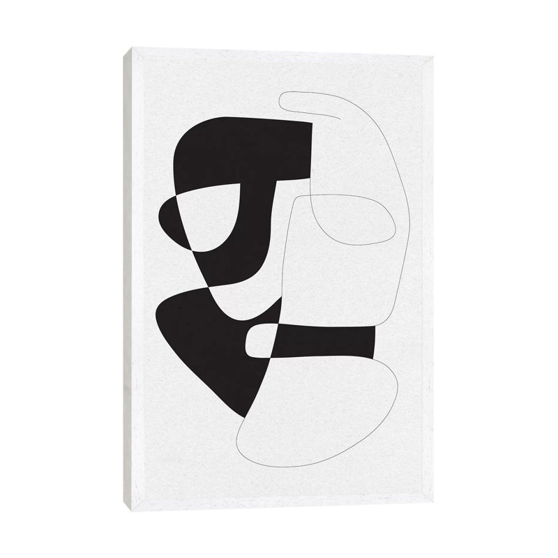 Graphical III - Print on Canvas, White Framed, 66.04cm H x 45.72cm W x 3.81cm D