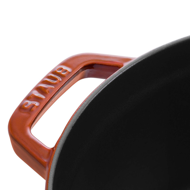La Cocotte Cast Iron Round Cocotte, Burnt Orange, 2.75 quarts