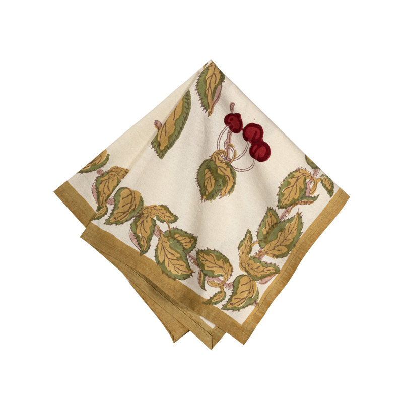Cherry Cotton Square Napkins